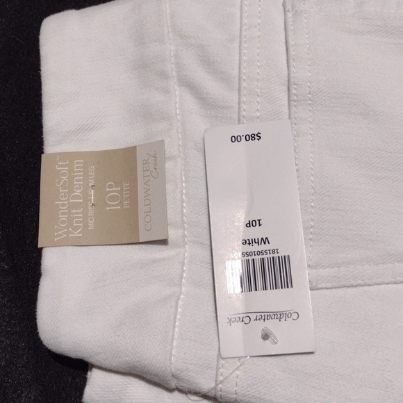 NWT Coldwater Creek White jegging style needed denim jeans size 10 petite - Picture 2 of 3